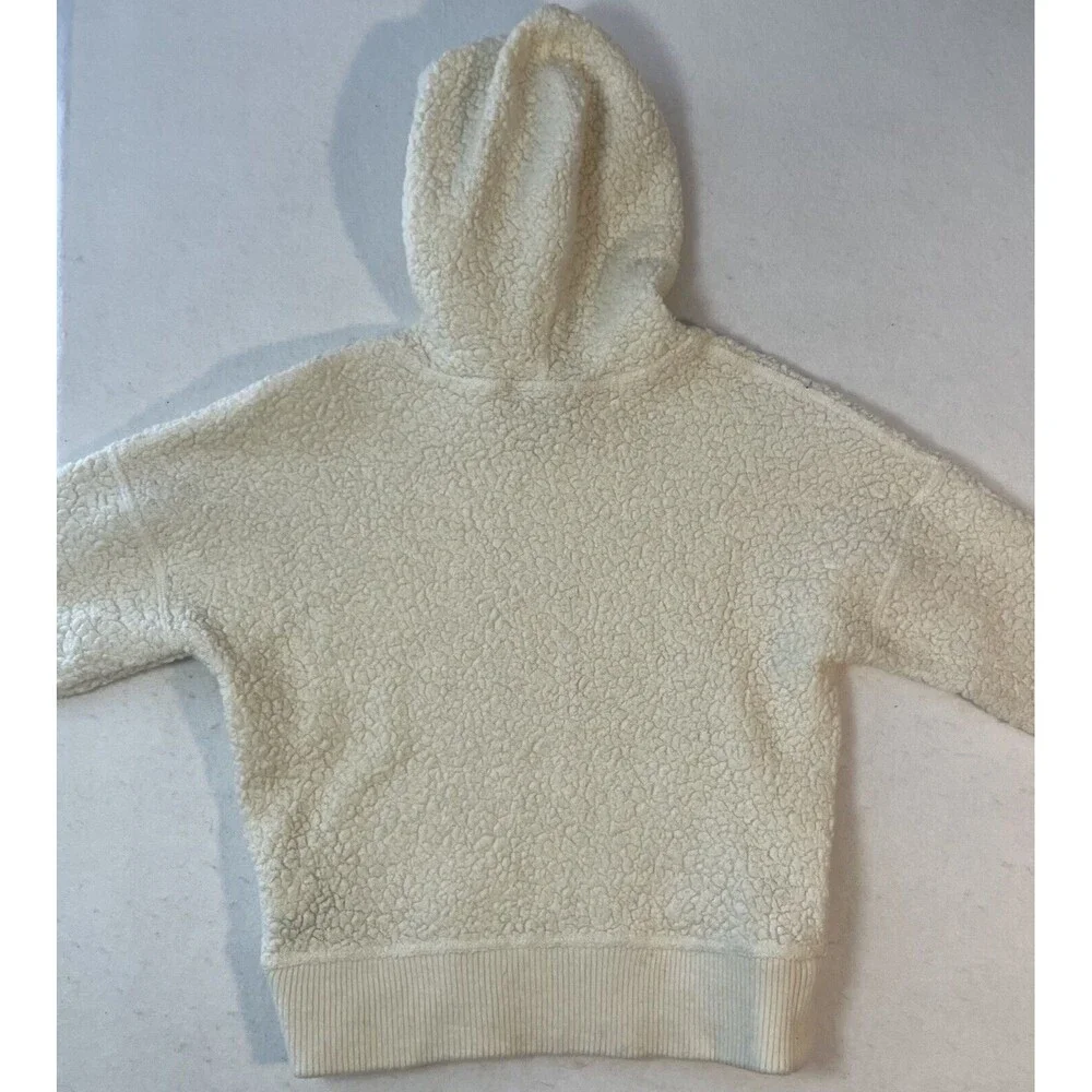 The North Face Womens Wool Harrison Pullover Hoodie Sz S White Teddy Fleece - Picture 7 of 7
